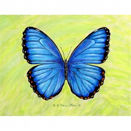Betsy Drake Dicks Blue Morpho Door Mat, Large DM348G